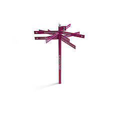 Fahnenwegweiser magenta