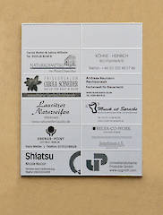 Rahmenprofil 50/20: für 12 Einzelschilder mit 10 horizontalen Trennleisten und einer vertikalen Trennleiste