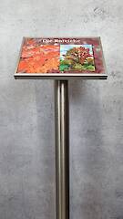 Edelstahl-Säule 60 mit Aluminium-Rahmen 50-20 A4 quer
