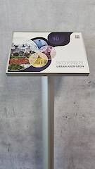 Pultschild A3 quer - 45° - Delta Säule