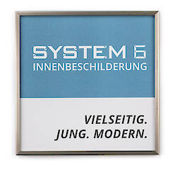 System 6 153x153mm Edelstahloptik