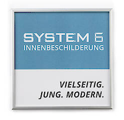 System 6 153x153mm silber eloxiert